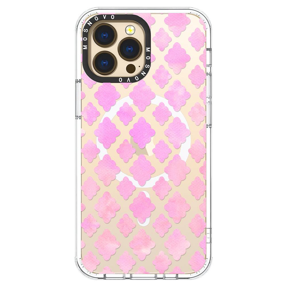 Flower Diamond Pattern Phone Case - iPhone 13 Pro Max Case - MOSNOVO