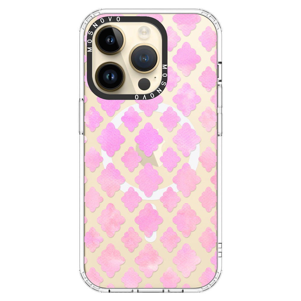 Flower Diamond Pattern Phone Case - iPhone 14 Pro Case - MOSNOVO