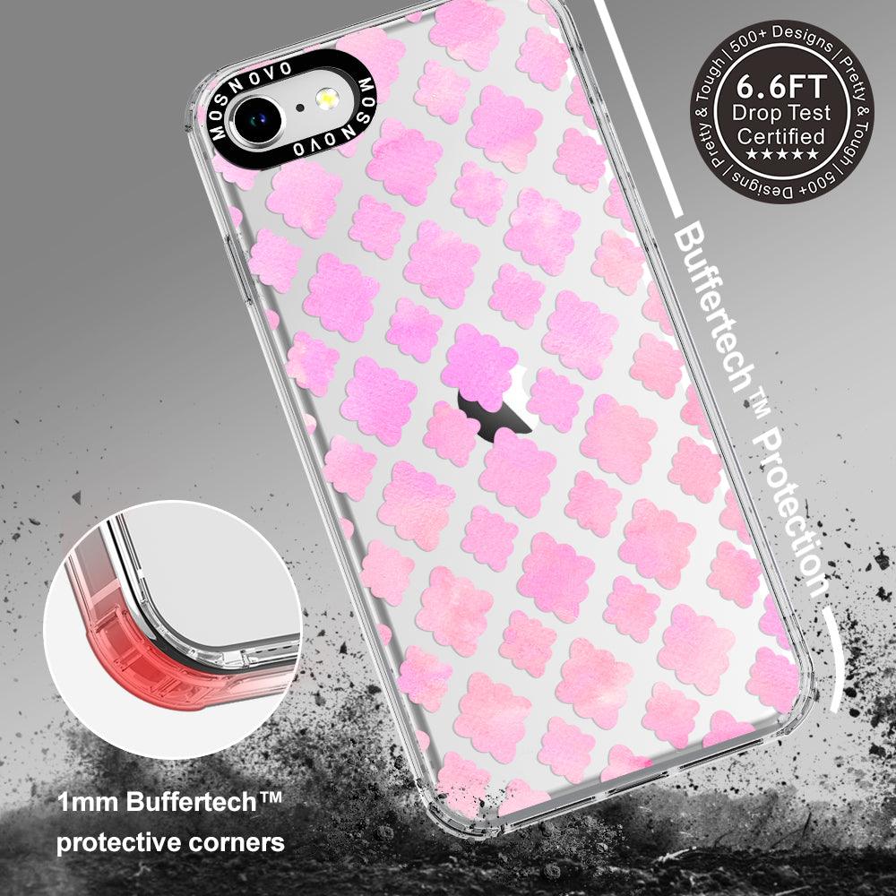 Flower Diamond Pattern Phone Case - iPhone 8 Case - MOSNOVO