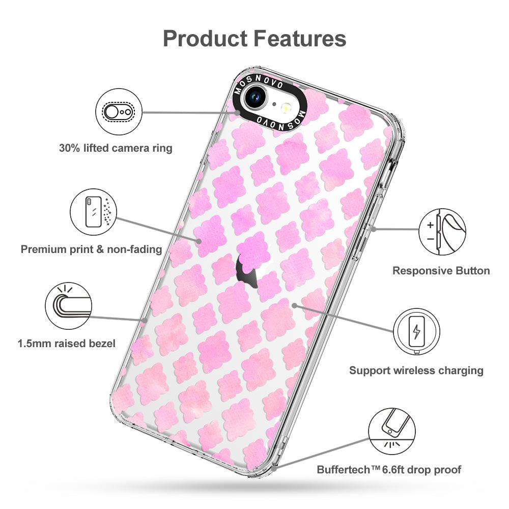 Flower Diamond Pattern Phone Case - iPhone SE 2020 Case - MOSNOVO