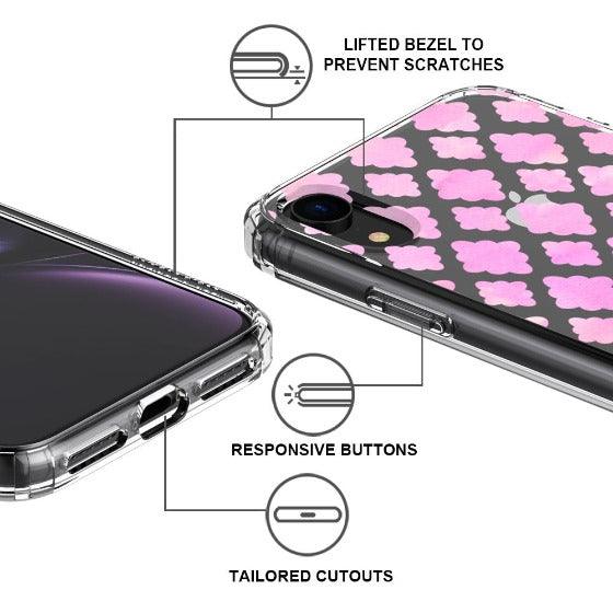 Flower Diamond Pattern Phone Case - iPhone XR Case - MOSNOVO