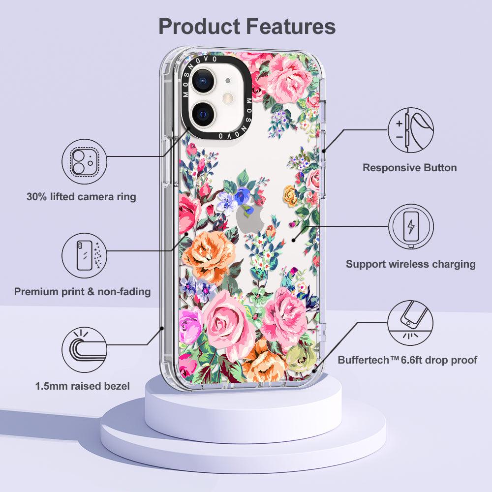 Flower Garden Phone Case - iPhone 12 Mini Case - MOSNOVO