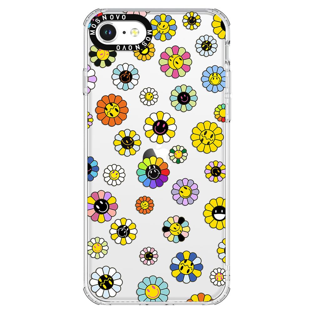 Flower Smiley Face Phone Case - iPhone SE 2020 Case - MOSNOVO