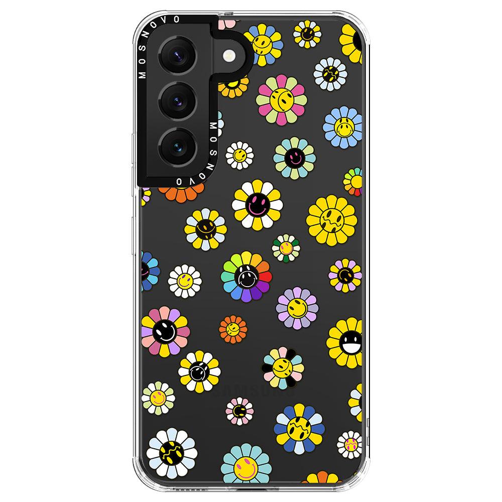 Flower Smiley Face Phone Case - Samsung Galaxy S22 Plus Case - MOSNOVO