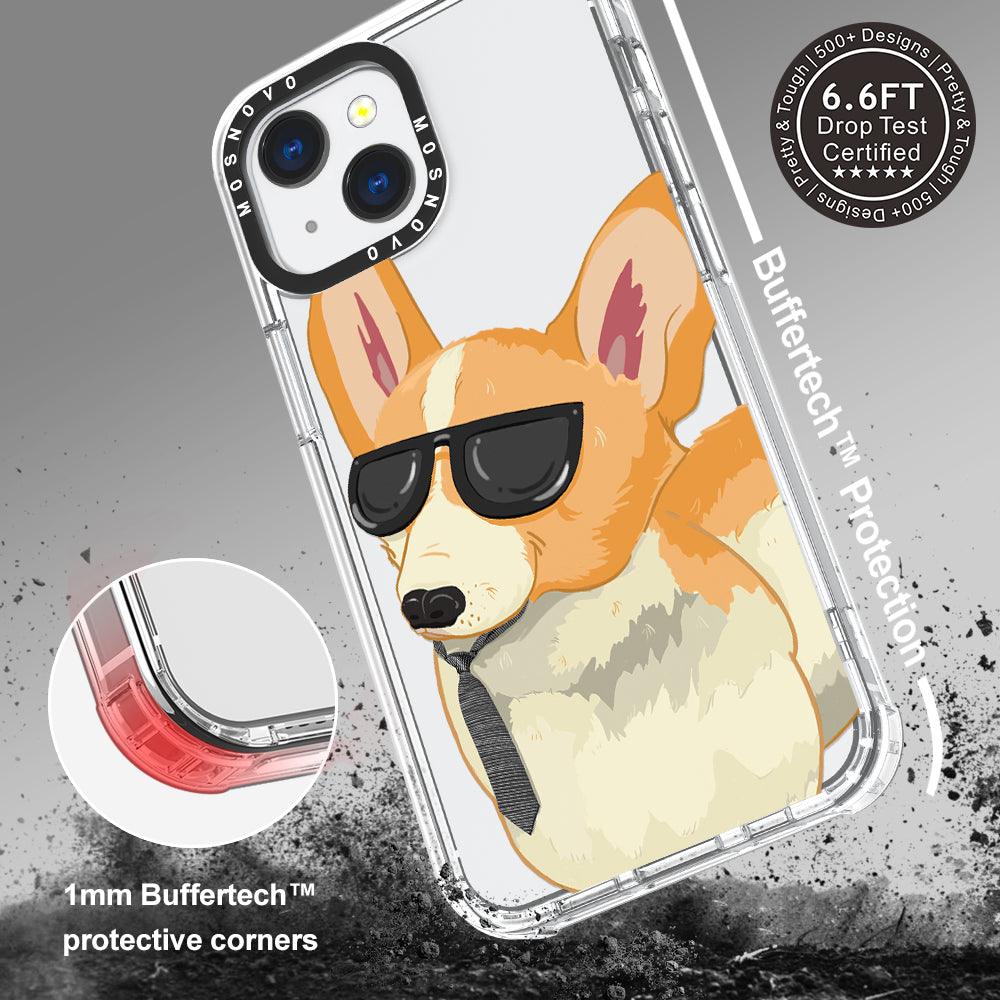 Fluffy Corgi Phone Case - iPhone 13 Mini Case - MOSNOVO