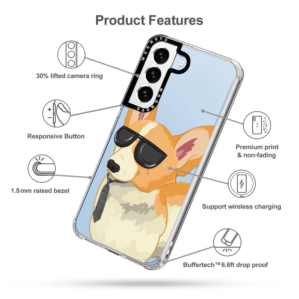 Fluffy Corgi Phone Case - Samsung Galaxy S22 Case - MOSNOVO