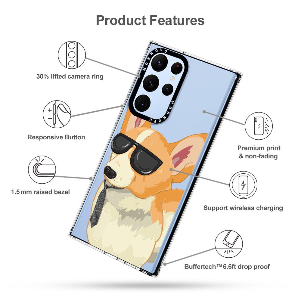 Fluffy Corgi Phone Case - Samsung Galaxy S22 Ultra Case - MOSNOVO