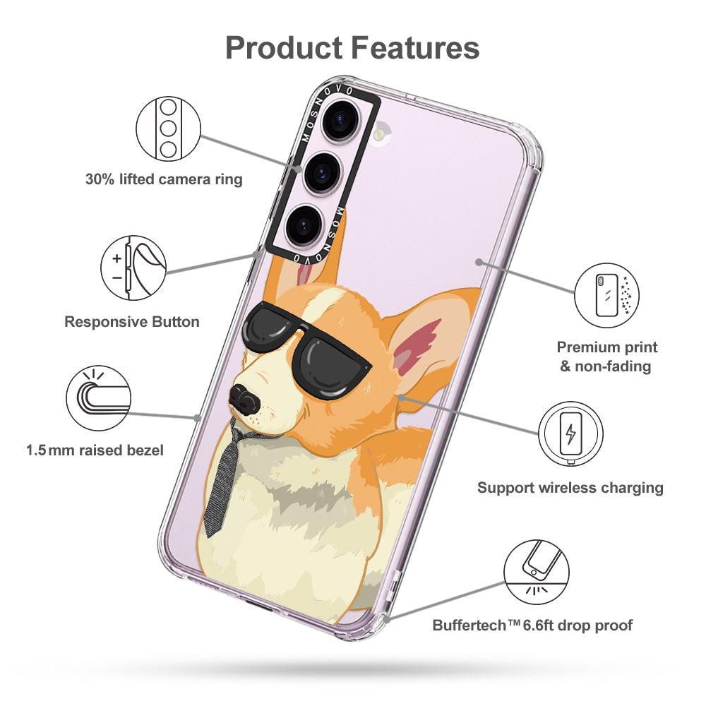 Fluffy Corgi Phone Case - Samsung Galaxy S23 Plus Case - MOSNOVO
