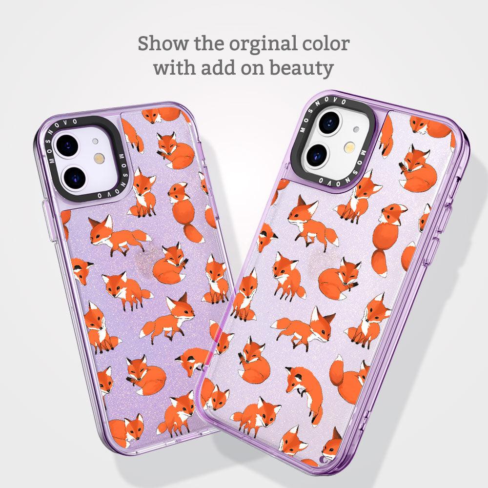 Fox Glitter Phone Case - iPhone 11 Case - MOSNOVO