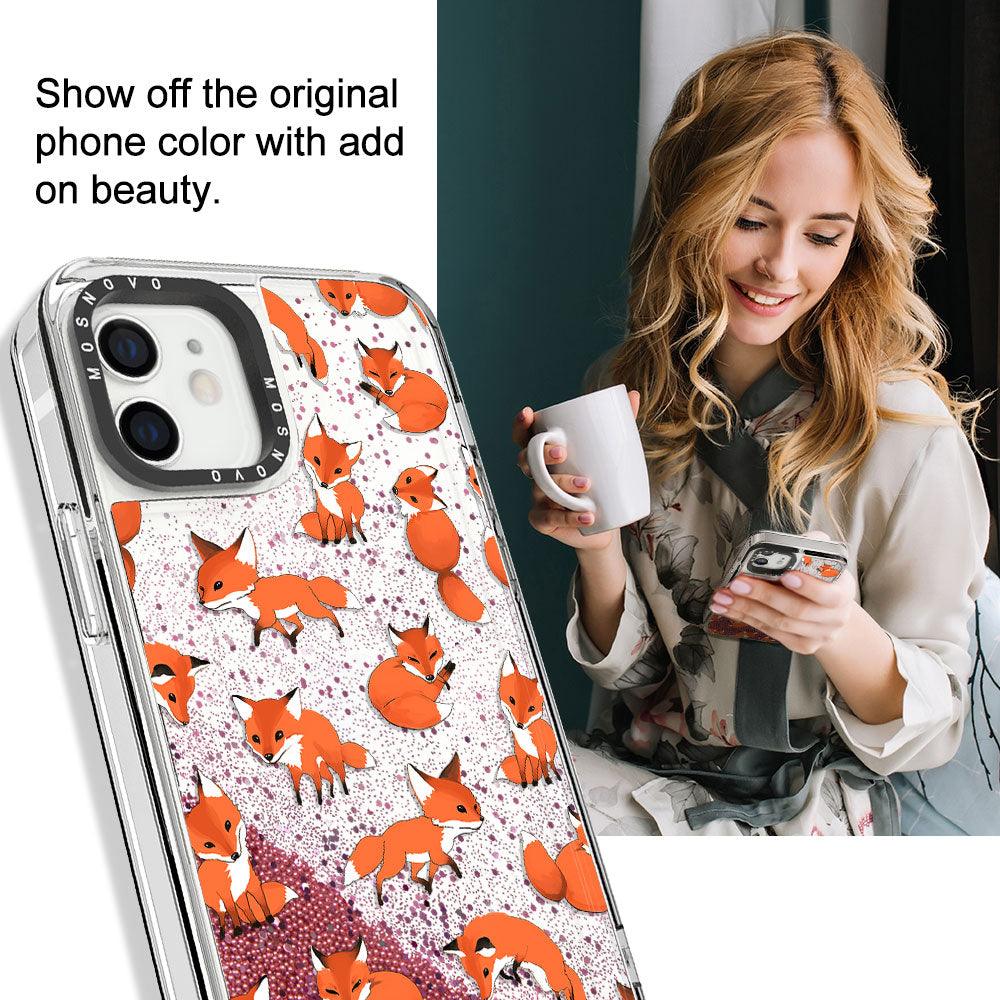 Fox Glitter Phone Case - iPhone 12 Mini Case - MOSNOVO