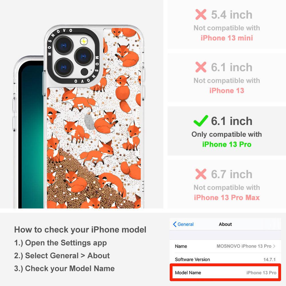 Fox Glitter Phone Case - iPhone 13 Pro Case - MOSNOVO