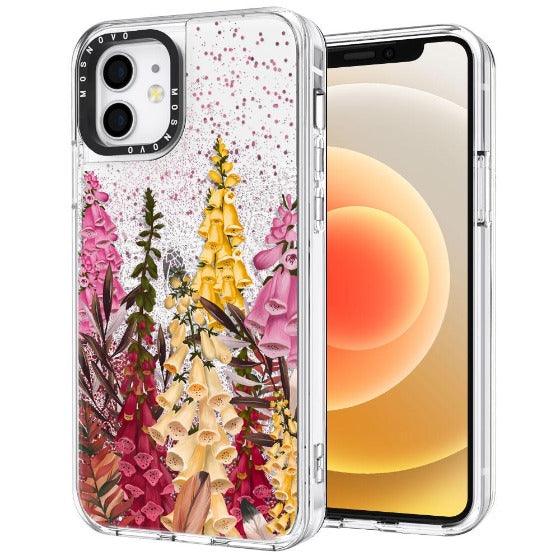 Foxglove Flower Glitter Phone Case - iPhone 12 Case - MOSNOVO