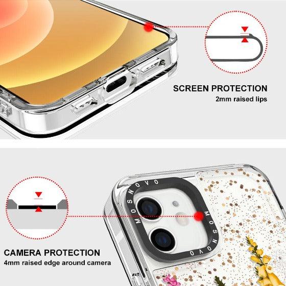 Foxglove Flower Glitter Phone Case - iPhone 12 Case - MOSNOVO