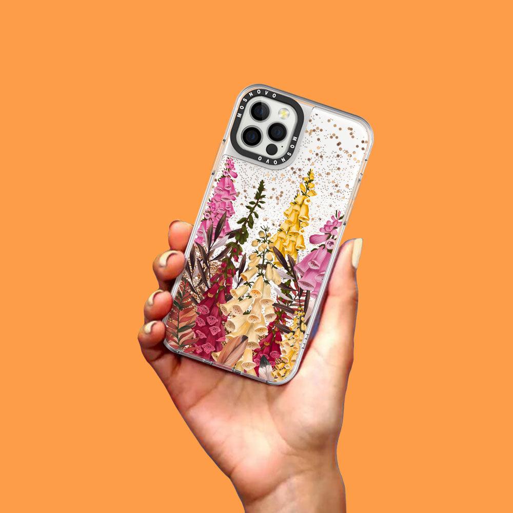 Foxglove Flower Glitter Phone Case - iPhone 12 Pro Max Case - MOSNOVO