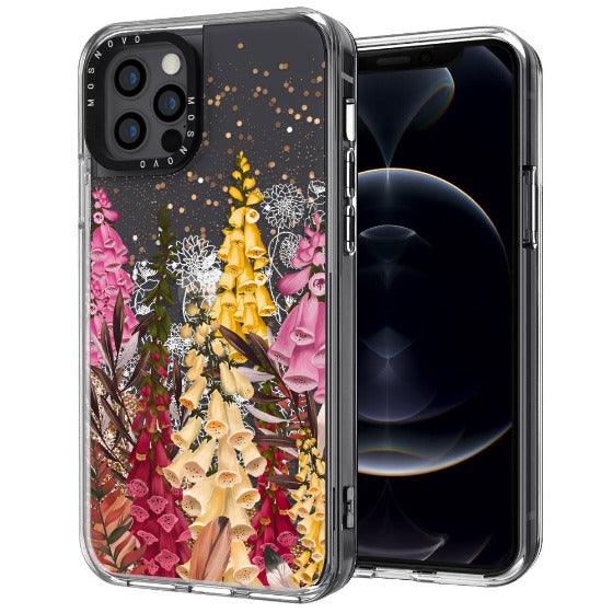 Foxglove Flower Glitter Phone Case - iPhone 12 Pro Max Case - MOSNOVO