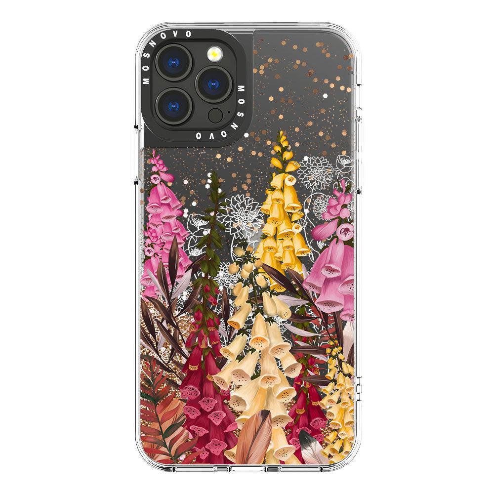 Foxglove Flower Glitter Phone Case - iPhone 13 Pro Max Case - MOSNOVO