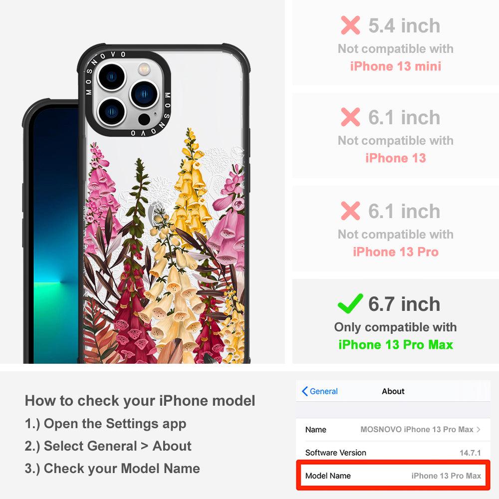 Foxglove Flower Phone Case - iPhone 13 Pro Max Case - MOSNOVO