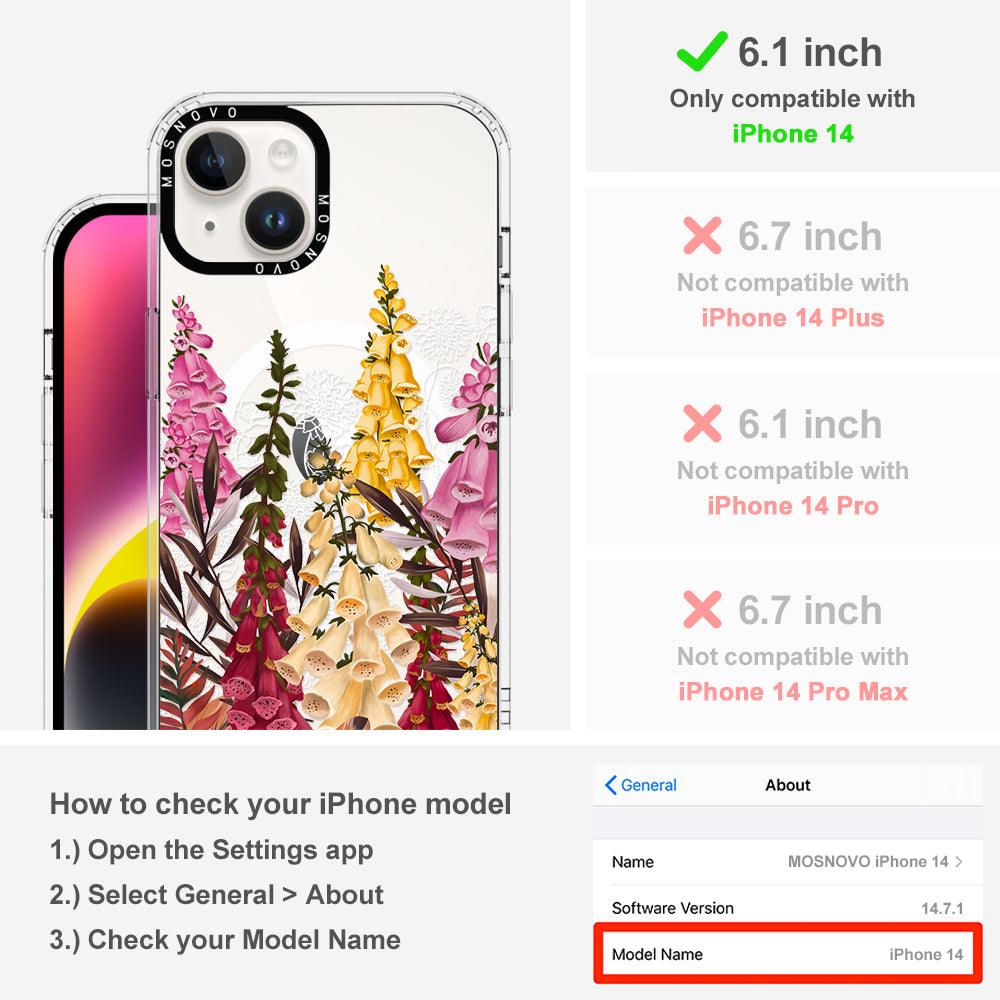 Foxglove Flower Phone Case - iPhone 14 Case - MOSNOVO