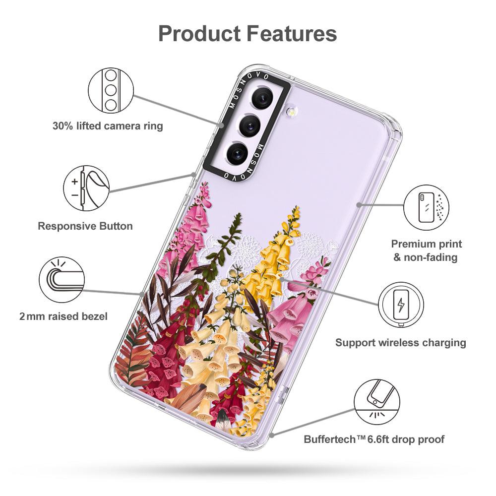 Foxglove Flower Phone Case - Samsung Galaxy S21 FE Case - MOSNOVO