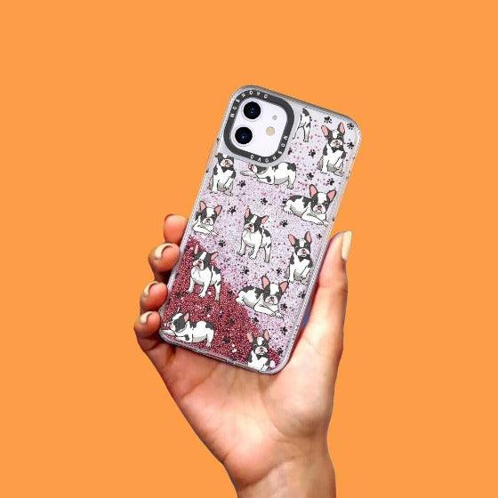 French Bull Dog Glitter Phone Case - iPhone 11 Case - MOSNOVO