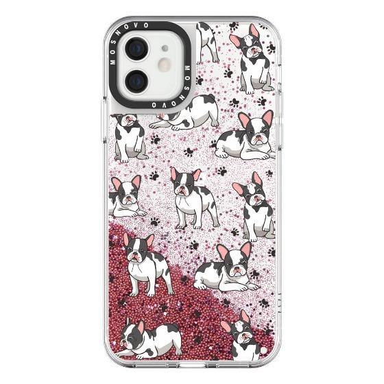 French Bull Dog Glitter Phone Case - iPhone 12 Mini Case - MOSNOVO