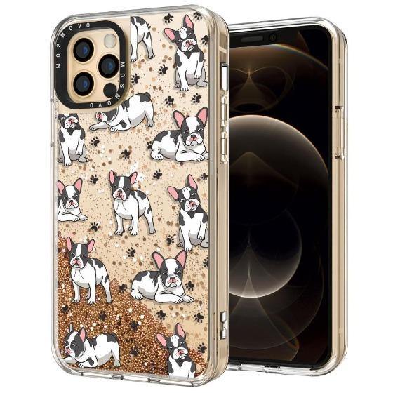 French Bull Dog Glitter Phone Case - iPhone 12 Pro Max Case - MOSNOVO