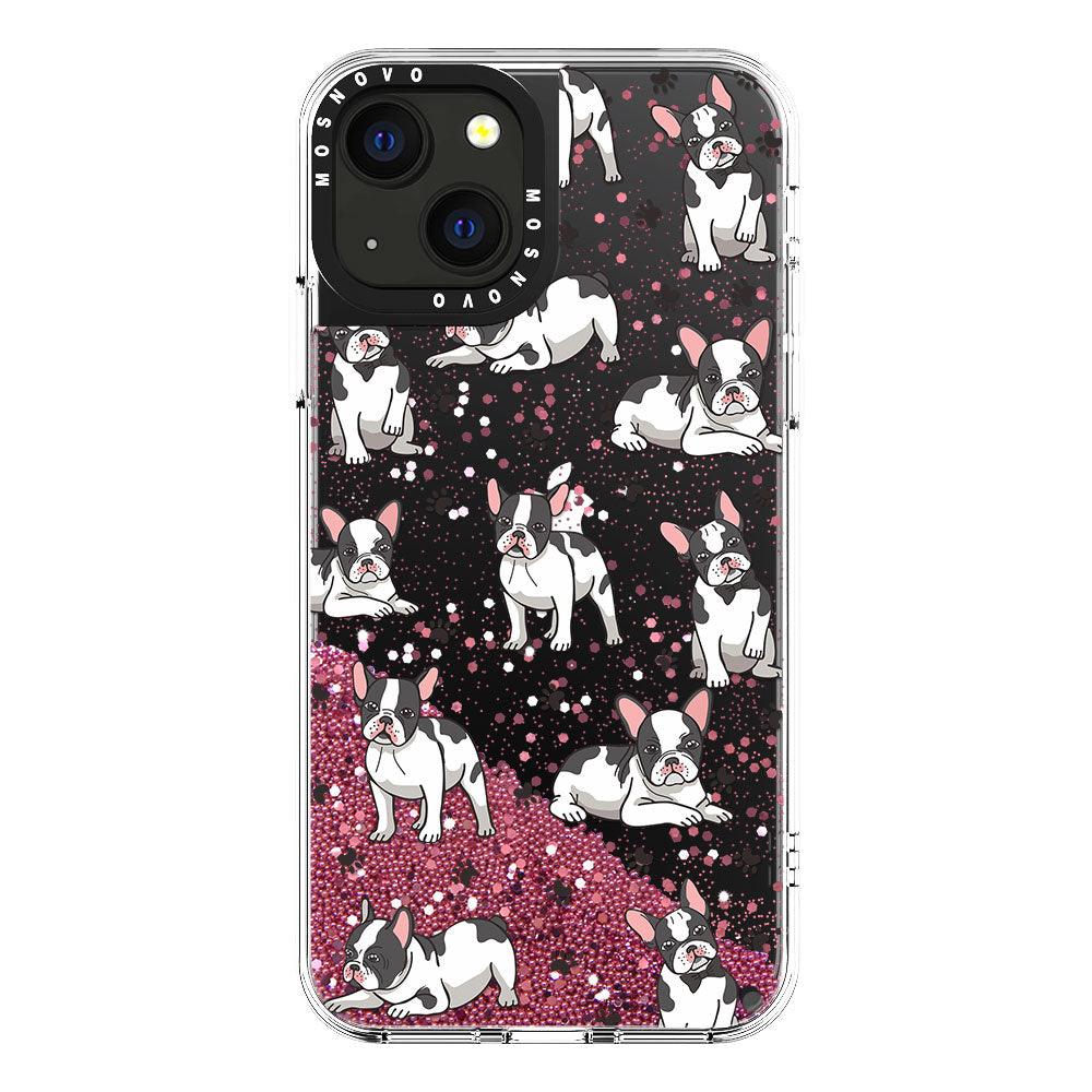 French Bull Dog Glitter Phone Case - iPhone 13 Case - MOSNOVO