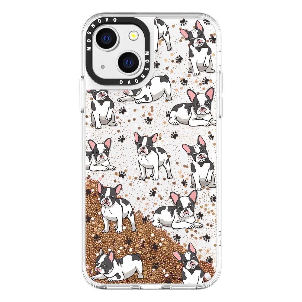 French Bull Dog Glitter Phone Case - iPhone 13 Case - MOSNOVO