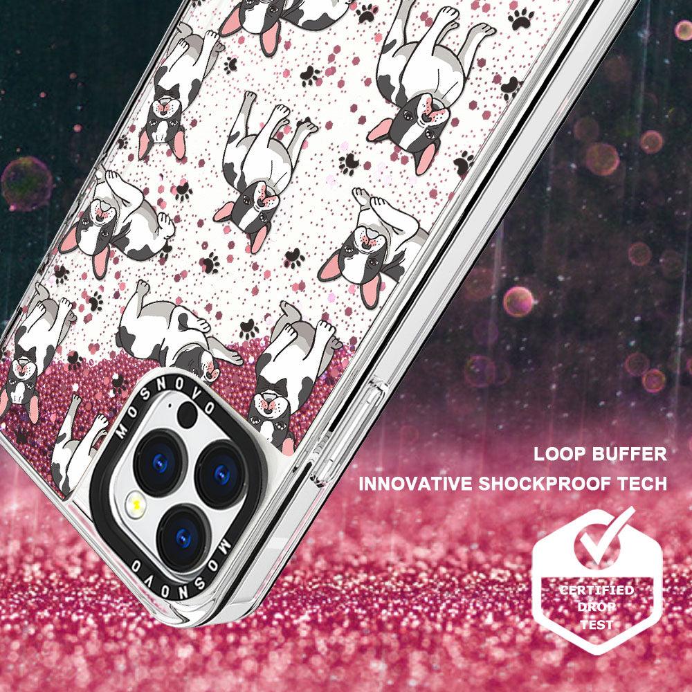 French Bull Dog Glitter Phone Case - iPhone 13 Pro Case - MOSNOVO