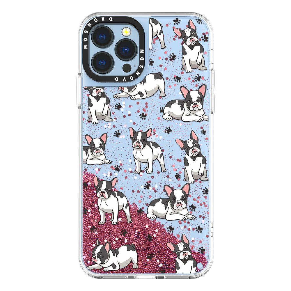 French Bull Dog Glitter Phone Case - iPhone 13 Pro Max Case - MOSNOVO