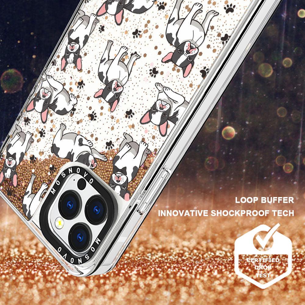 French Bull Dog Glitter Phone Case - iPhone 13 Pro Max Case - MOSNOVO