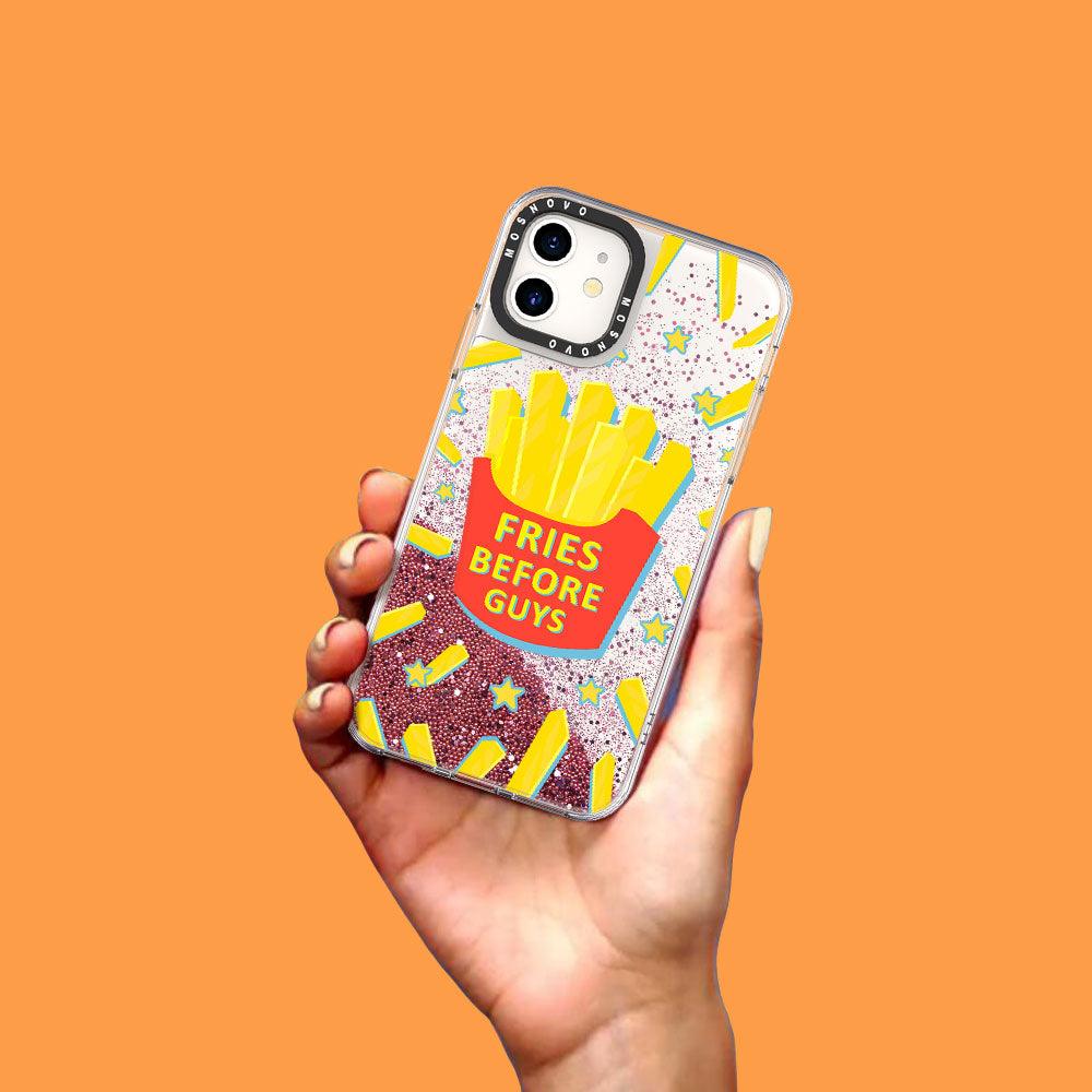Fries Before Guys Glitter Phone Case - iPhone 11 Case - MOSNOVO