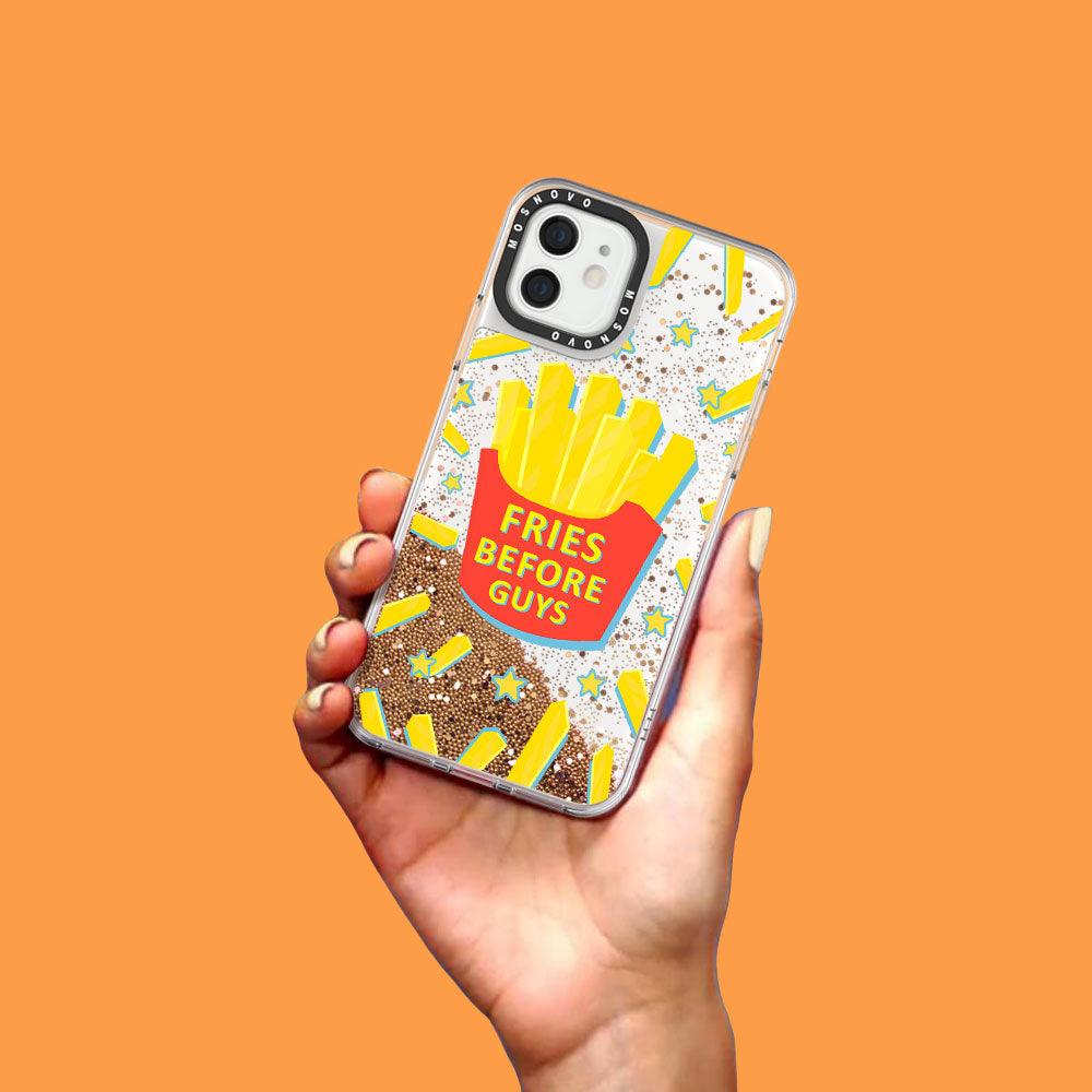 Fries Before Guys Glitter Phone Case - iPhone 12 Mini Case - MOSNOVO