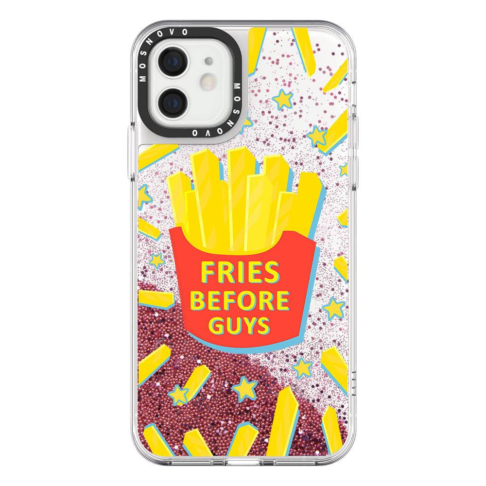 Fries Before Guys Glitter Phone Case - iPhone 12 Mini Case - MOSNOVO