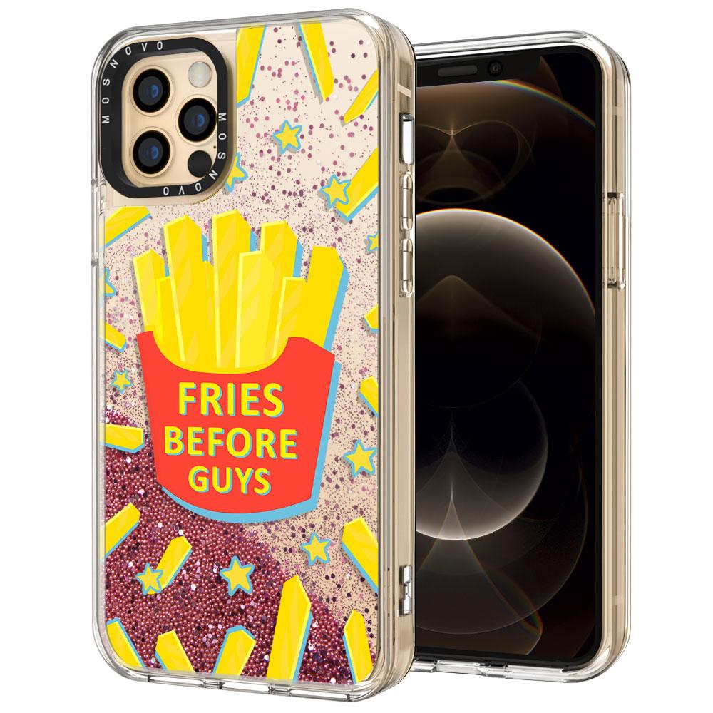 Fries Before Guys Glitter Phone Case - iPhone 12 Pro Case - MOSNOVO