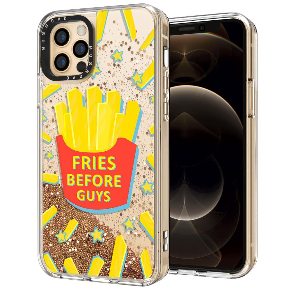 Fries Before Guys Glitter Phone Case - iPhone 12 Pro Case - MOSNOVO