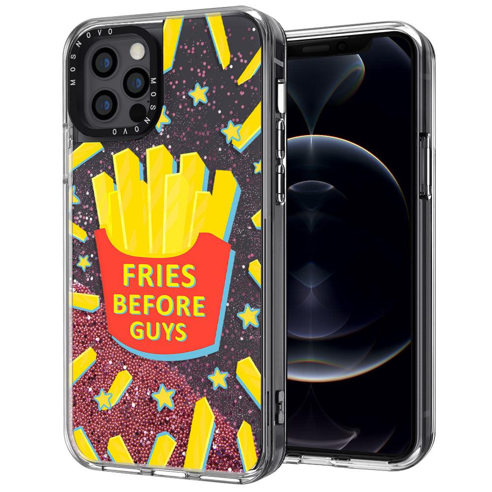 Fries Before Guys Glitter Phone Case - iPhone 12 Pro Max Case - MOSNOVO