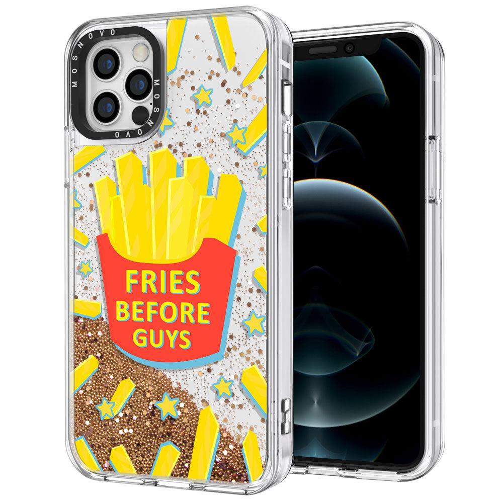 Fries Before Guys Glitter Phone Case - iPhone 12 Pro Max Case - MOSNOVO