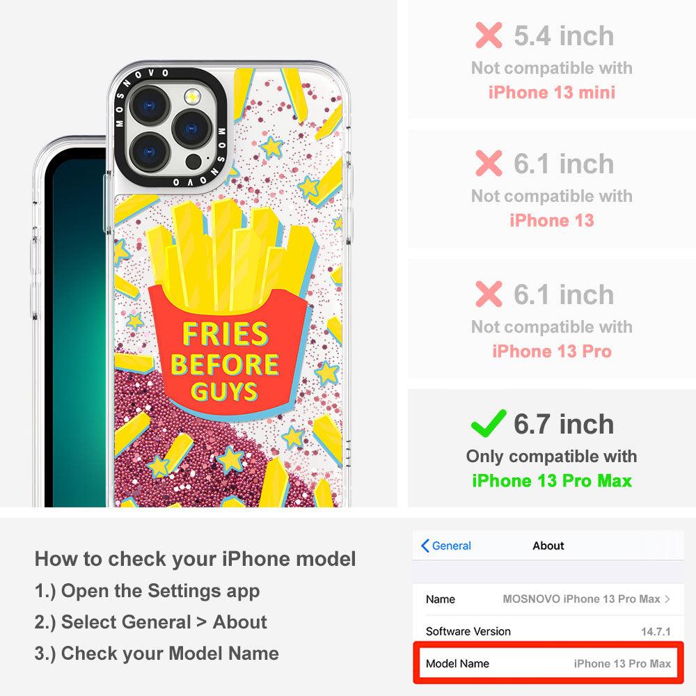 Fries Before Guys Glitter Phone Case - iPhone 13 Pro Max Case - MOSNOVO