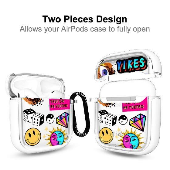 Funky Stickers AirPods 1/2 Case - MOSNOVO