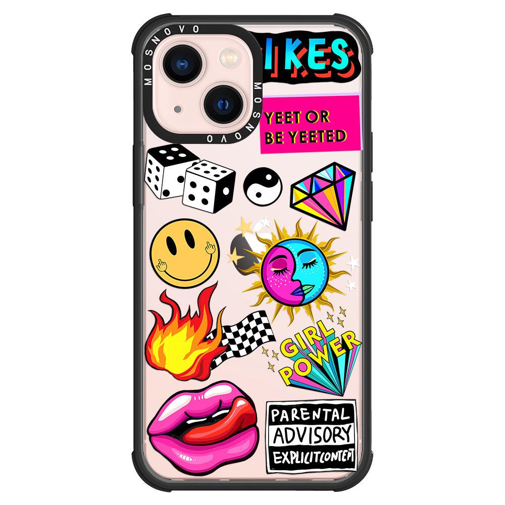 Funky Stickers Phone Case - iPhone 13 Case - MOSNOVO