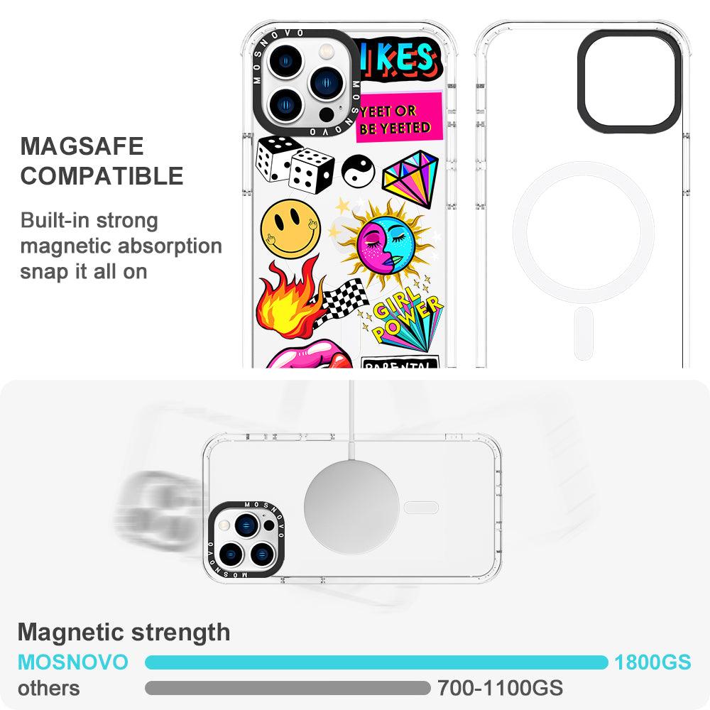 Funky Stickers Phone Case - iPhone 13 Pro Case - MOSNOVO