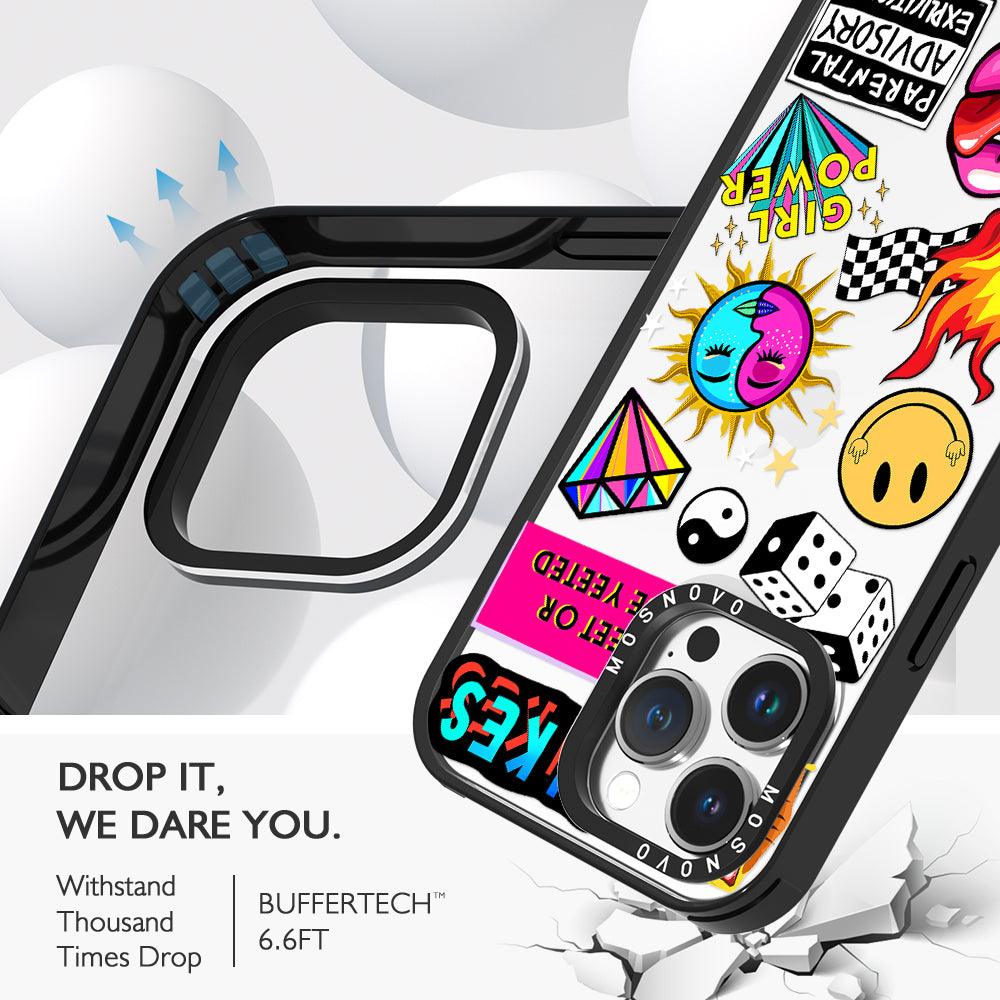 Funky Stickers Phone Case - iPhone 14 Pro Max Case - MOSNOVO
