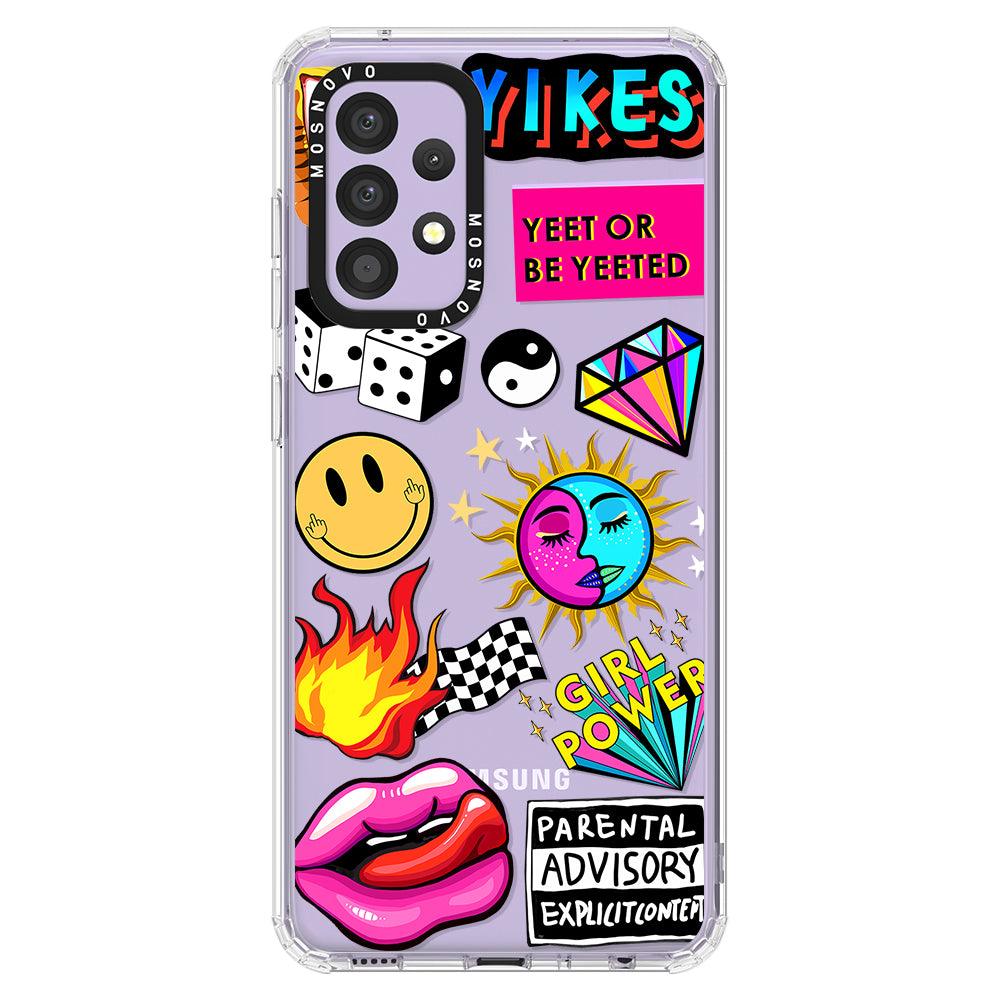 Funky Stickers Phone Case - Samsung Galaxy A52 & A52s Case - MOSNOVO