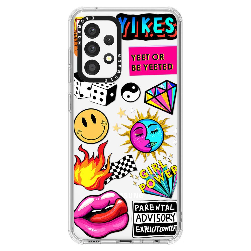 Funky Stickers Phone Case - Samsung Galaxy A52 & A52s Case - MOSNOVO