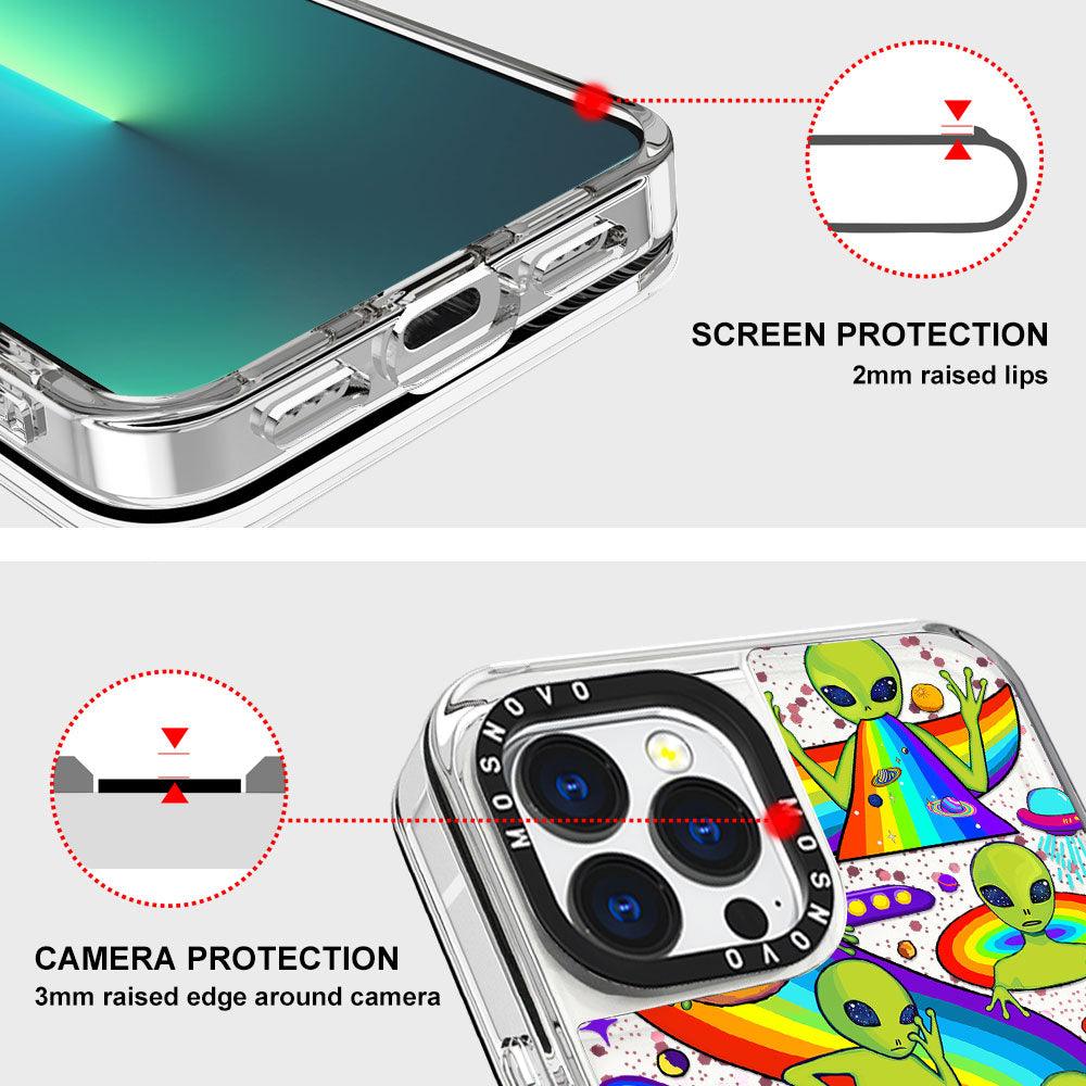 Funny Alien Glitter Phone Case - iPhone 13 Pro Max Case - MOSNOVO