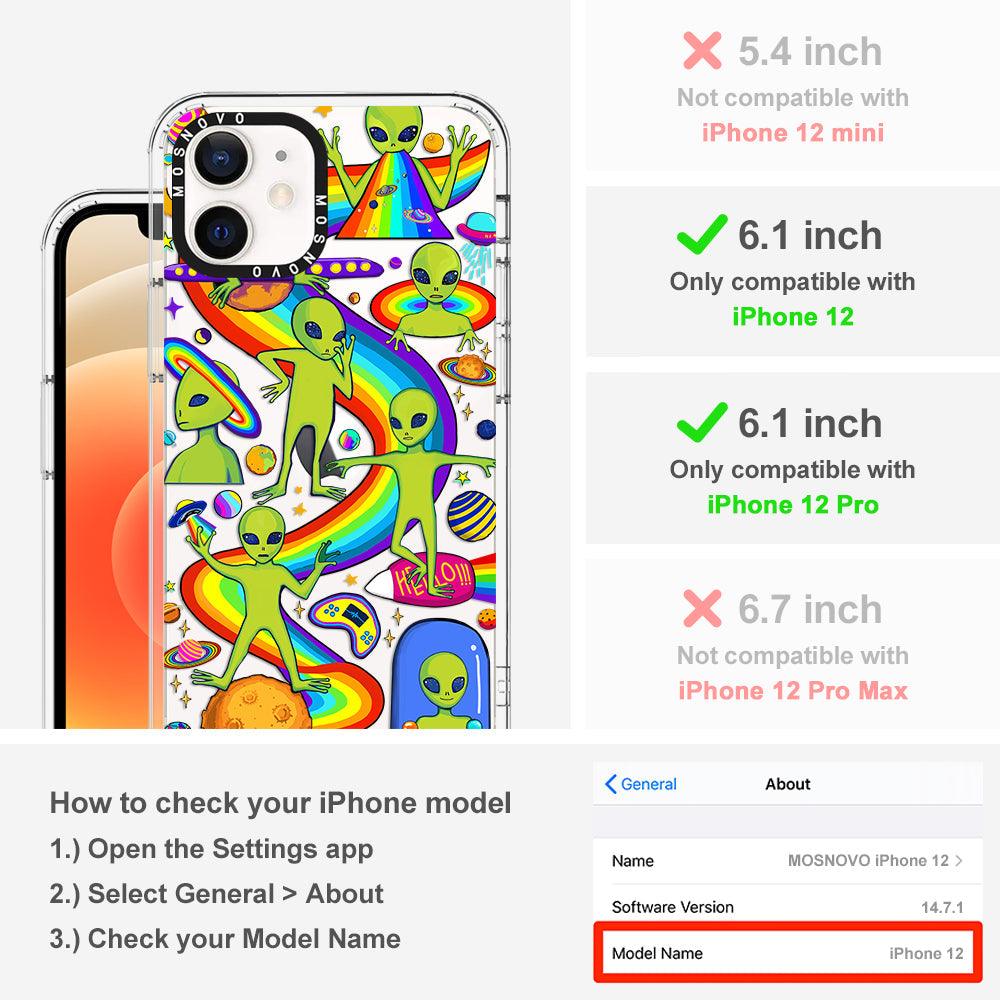 Funny Alien Phone Case - iPhone 12 Case - MOSNOVO