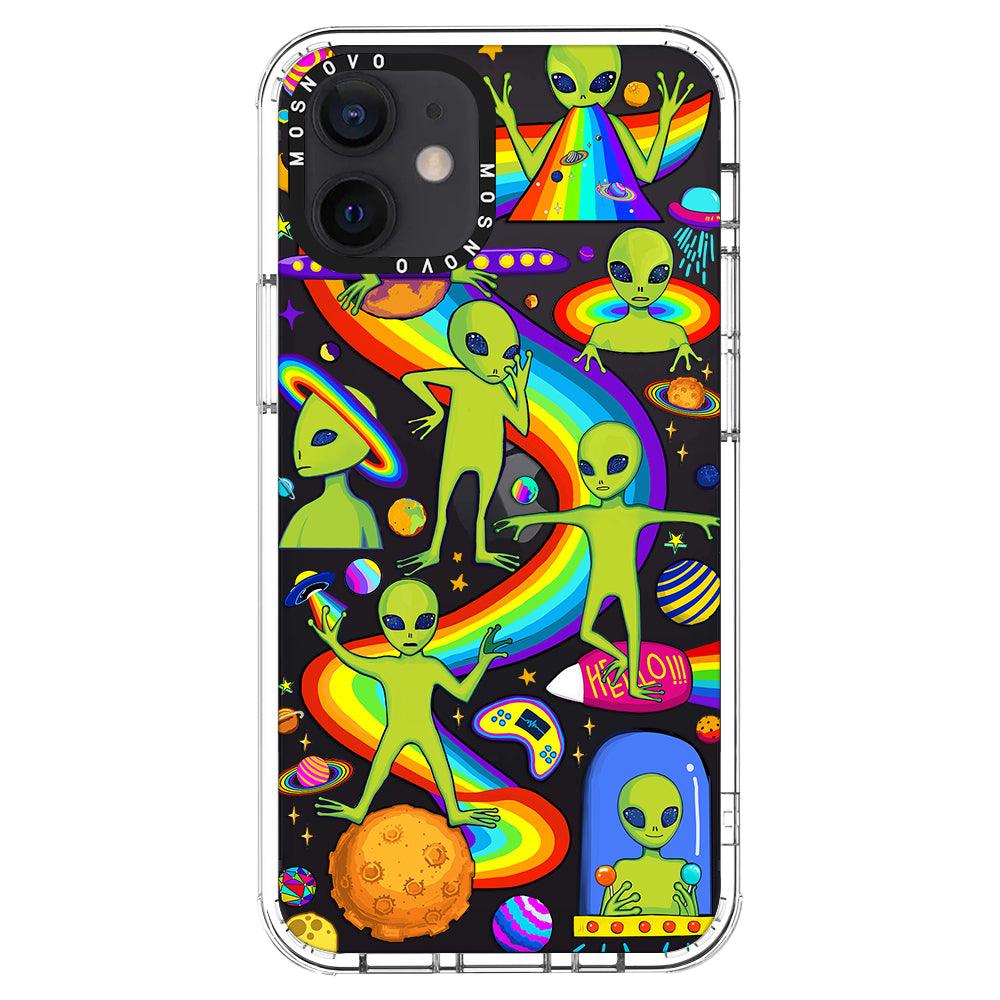 Funny Alien Phone Case - iPhone 12 Mini Case - MOSNOVO