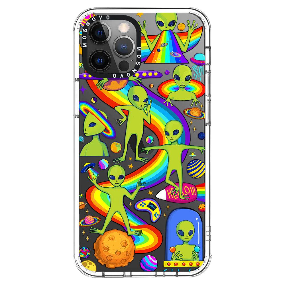 Funny Alien Phone Case - iPhone 12 Pro Case - MOSNOVO