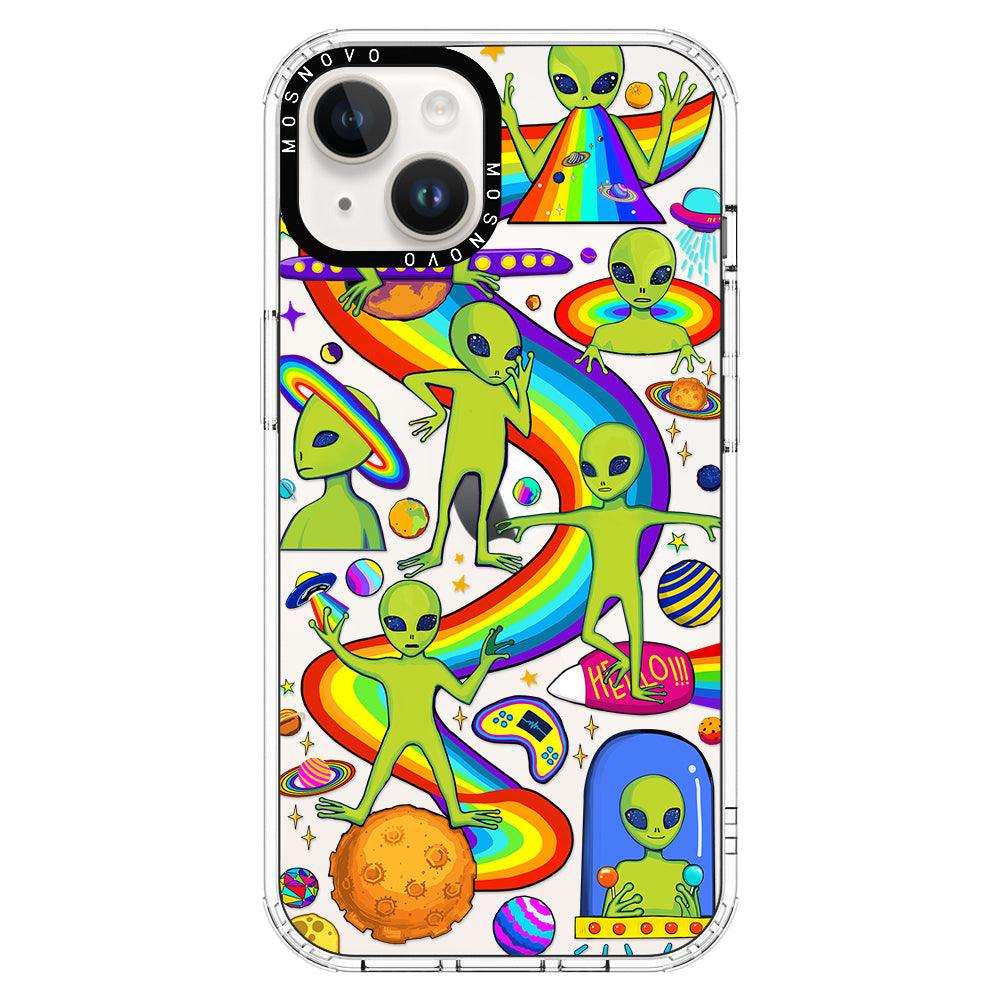 Funny Alien Phone Case - iPhone 14 Case - MOSNOVO